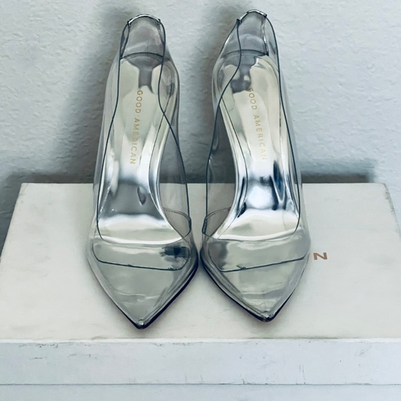 Good American Cinderella Clear Pump in Glass002 - Picture 2 of 6
